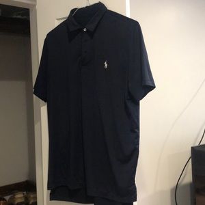 Navy Polo dry fit performance